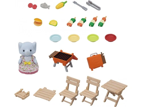 SylvanianFamilies｜Elephant Girl BBQ Picnic Set 5640