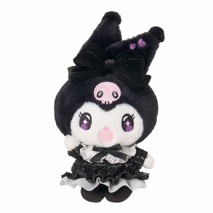 Sanrio｜Monochrome Fashion Series All Black Kuromi Mode Mascot Holder /Plush Keychain｜W16 x D8.5 x H16.5cm