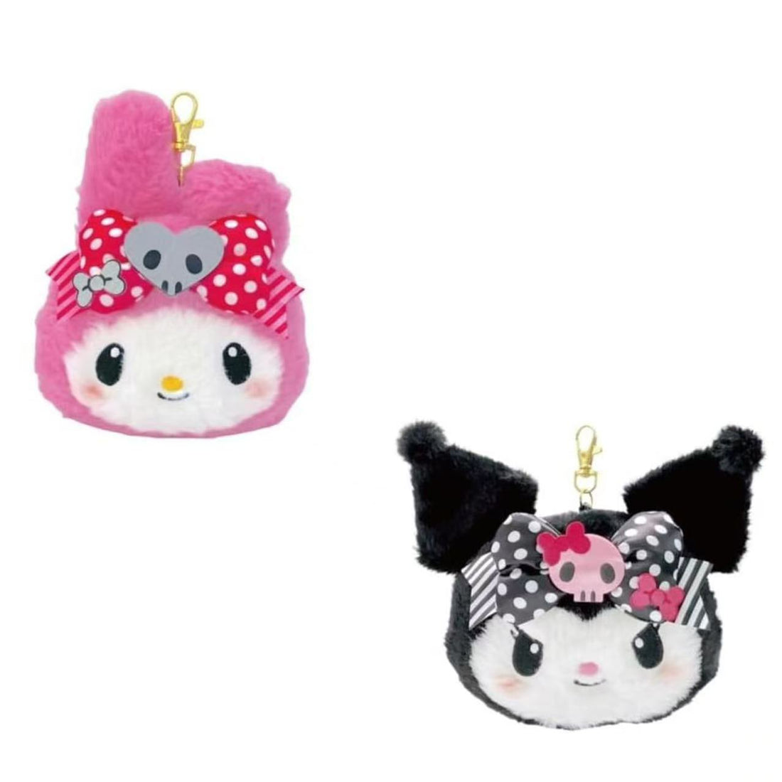 Sanrio｜Pink Black Party Face Pass Case｜H14.5×W18.5×D6cm approx.