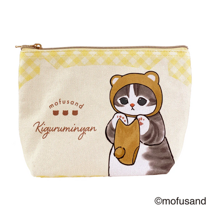 Mofusand｜Cotton pouch｜H130×W200×D65mm approx.