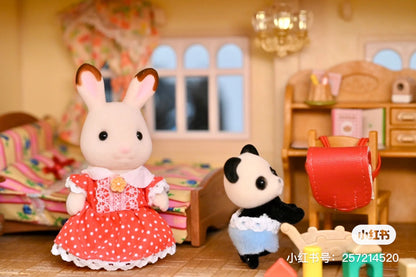 SylvanianFamilies森贝儿家族｜Chocolate Rabbit Family可可兔家族系列/一家四口套组/玩具/过家家5655
