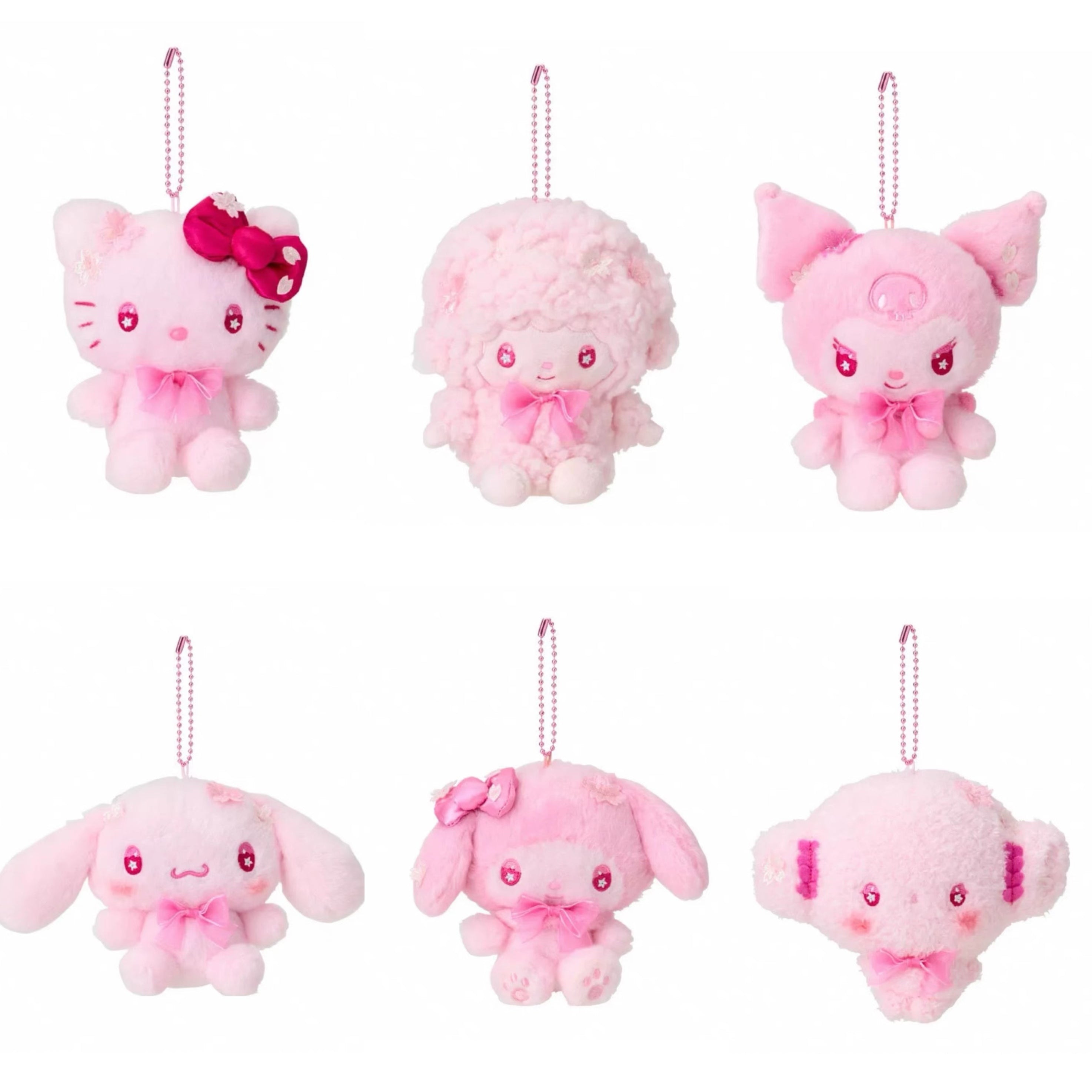 Sanrio｜Sakura 2025 Mascot Holder /Plush Keychain｜W11×D7.5×H15cm approx.