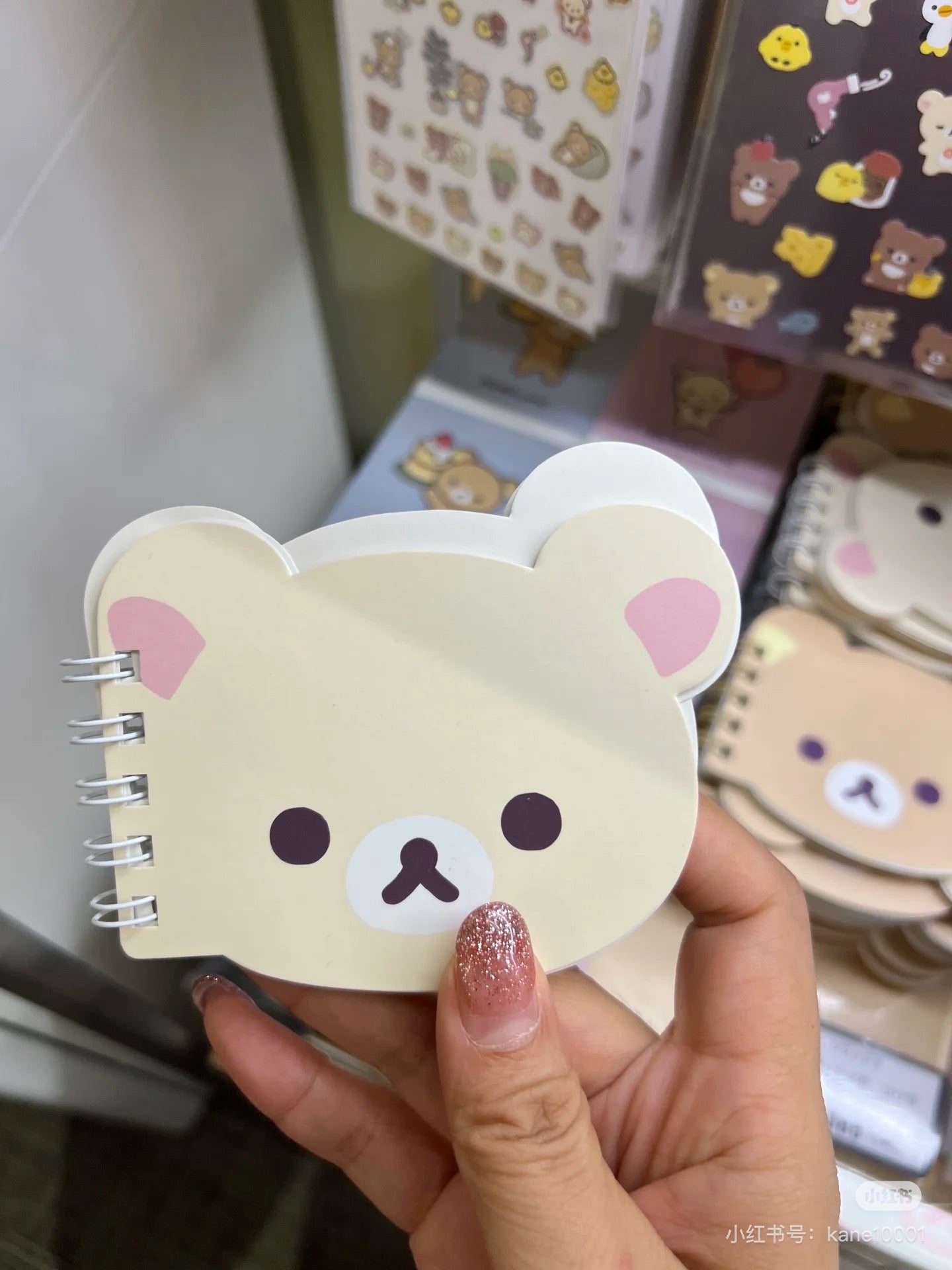 Rilakkuma轻松熊｜Favorite Things Diecut SP Memo Korilakkuma San-x最喜欢的东西系列熊头线圈便签本/备忘录｜80页