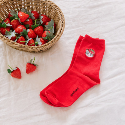 Mofusand｜Merci Strawberry socks｜ 22-24cm