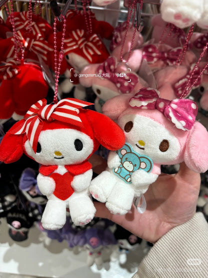Sanrio｜My Melody 50th Anniversary  Mascot Holder /Plush Keychain｜H11.5 x W11 x D6cm approx.