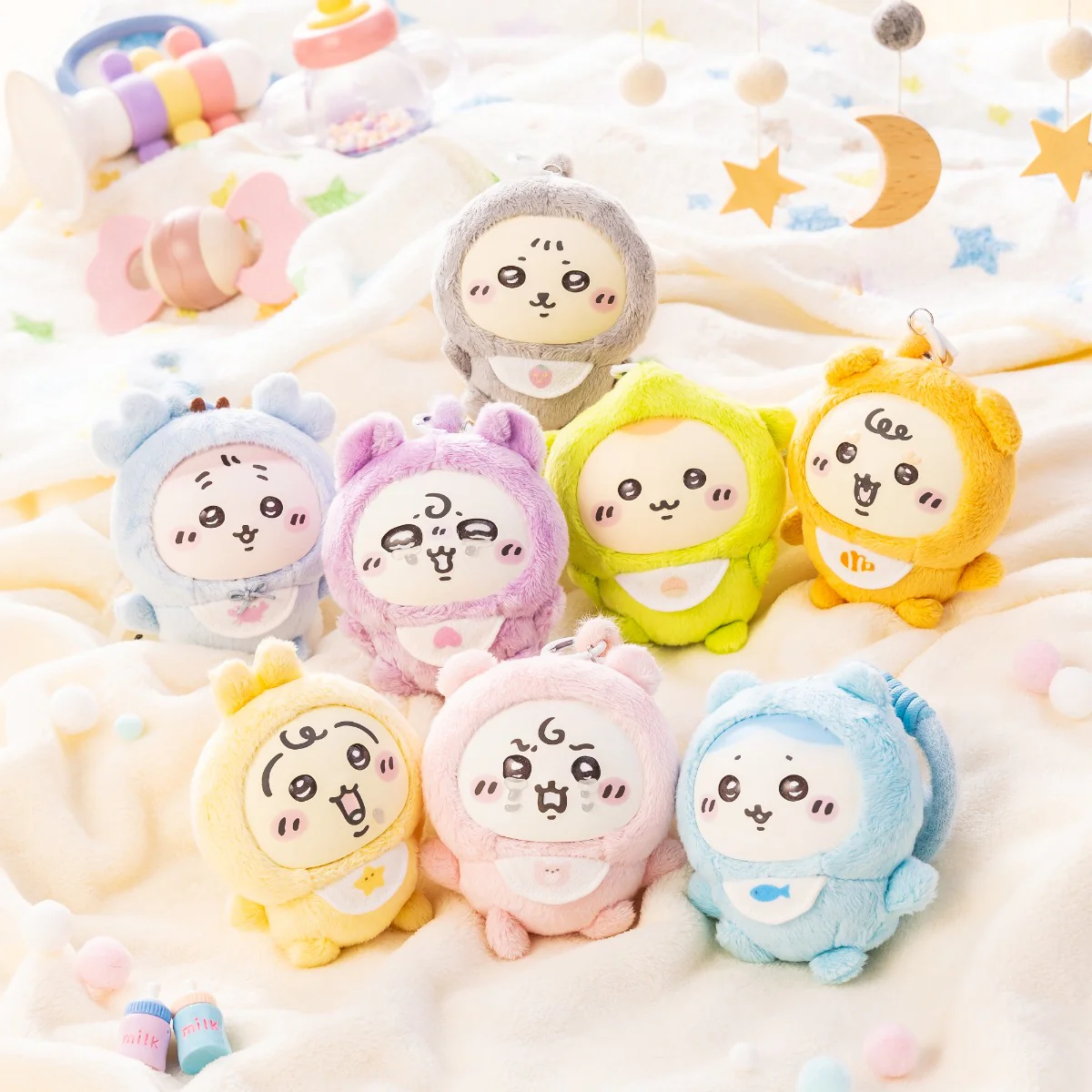 chiikawa｜Baby Kiramekko Mascot Holder /Plush Keychain｜94×89×68mm approx. approx.