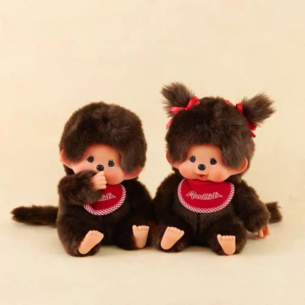 Monchhichi｜Premium Standard Brown Sitting Plush Dolls/Plush Toy｜M/H19 x W16 x D13 cm approx.