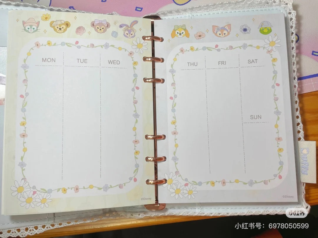 Disney迪士尼｜春日达和朋友们系列LinaBell玲娜贝儿&amp;StellaLou星黛露彩色活页笔记本/手账本