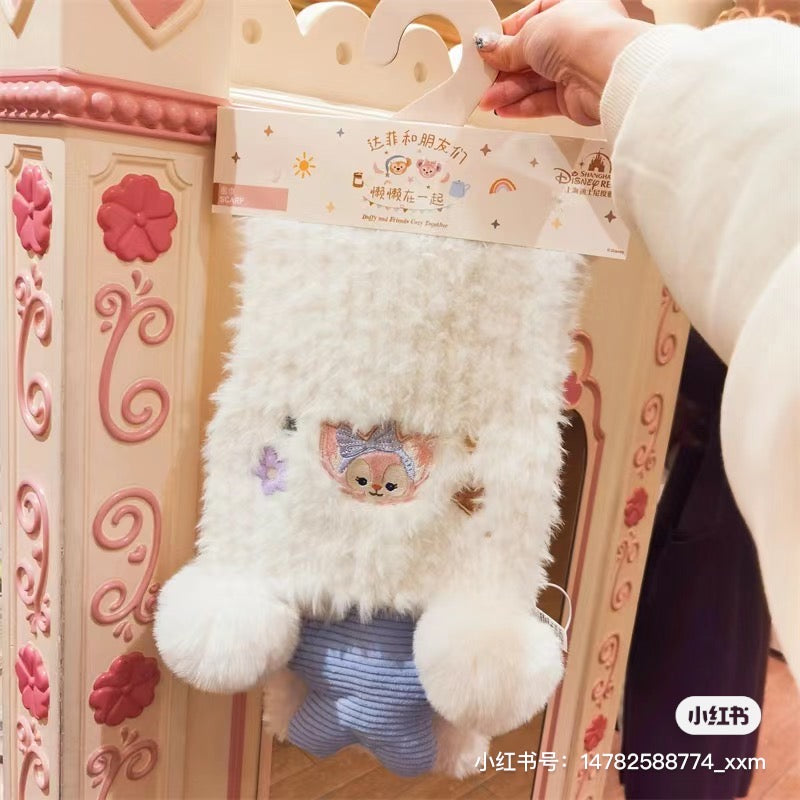 Disney SH｜超暖和懒懒Linabell玲娜贝儿刺绣头像围巾