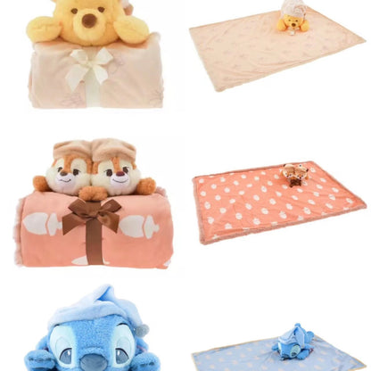Disney｜毛茸茸角色公仔盖毯/可拆分成玩偶?毯子｜高約 70 x 寬 100cm