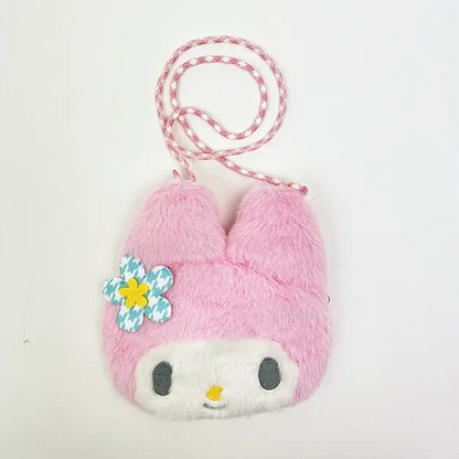 Sanrio｜My Melody Plush Sacoche Kaohana Shoulder Bag｜15cm x 20cm x 2cm approx.