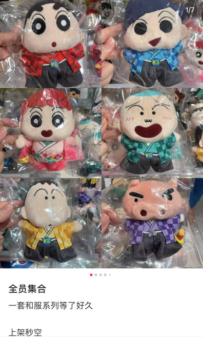 Crayon shin-chan｜Characters Embroidered Charm Mascot Holder /Plush Keychain｜110x195x70mm approx.