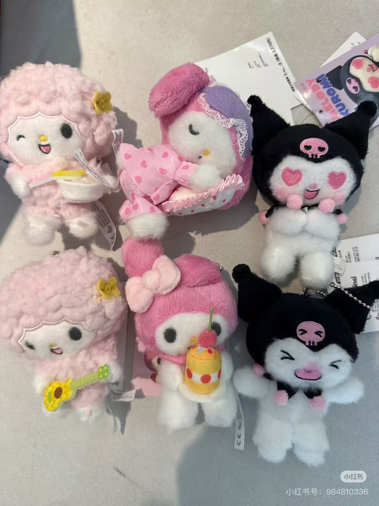 Sanrio｜Netflix Original Anime My Melody &amp; Kuromi Collection Mascot Holder /Plush Keychain｜W8.5 x D6 x H10cm approx.