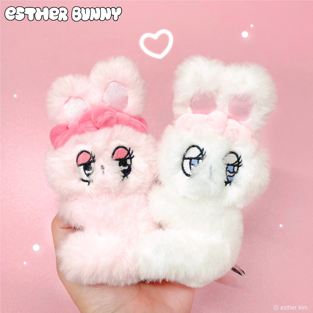 EstherBunny艾丝乐小兔｜奶油兔长毛超软萌小玩偶/公仔/名片夹卡夹