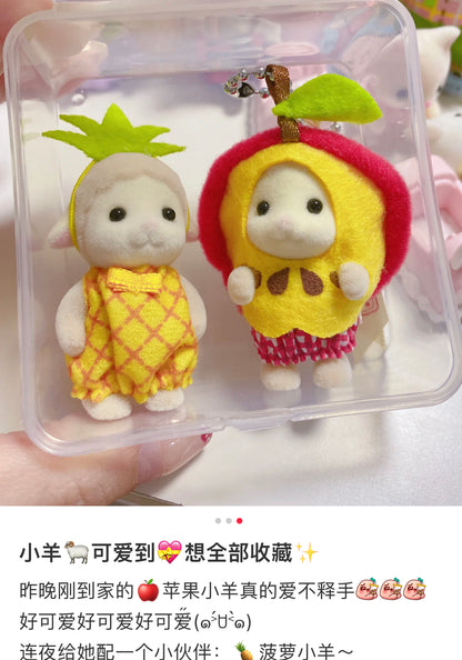 【limit 1】SylvanianFamilies｜Calico Critters Baby Sheep Apple Keychain