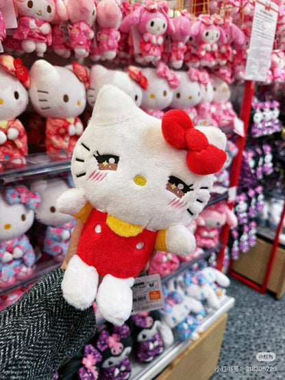 HelloKitty凯蒂猫｜Nakajima Sanrio Plush Hello Kitty Various Faces S凯蒂猫可爱表情毛绒玩偶/公仔｜约170×190×120mm