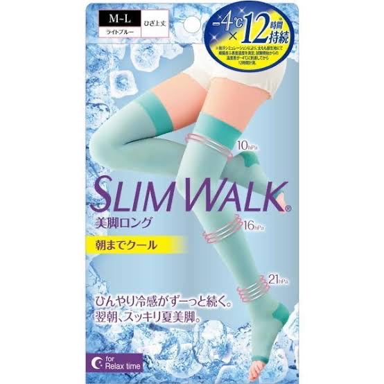 Beauacty｜Slimwalk凉感舒适材质relax+sleep时专用消水肿瘦腿压力裤/压力袜/睡眠袜/缓解静脉曲张/腿部放松神器/-4度12時間冷感持続