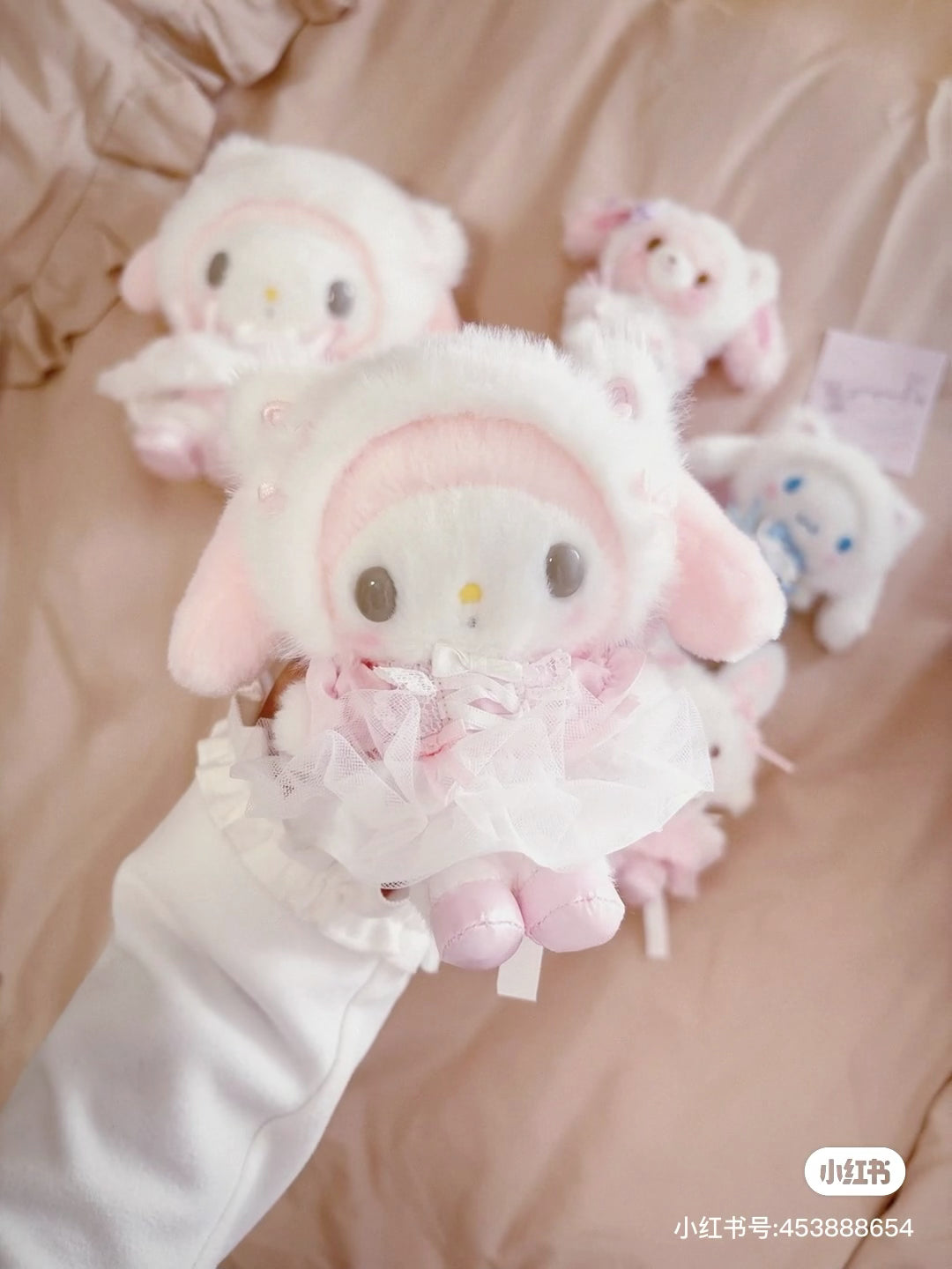 【limit 1】Sanrio｜White Cat Ballerina Mascot Holder /Plush Keychain｜9.5 x 6 x 13cm approx.