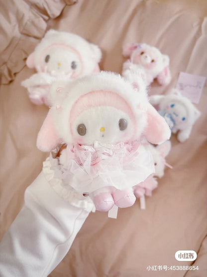 【limit 1】Sanrio｜White Cat Ballerina Mascot Holder /Plush Keychain｜9.5 x 6 x 13cm approx.
