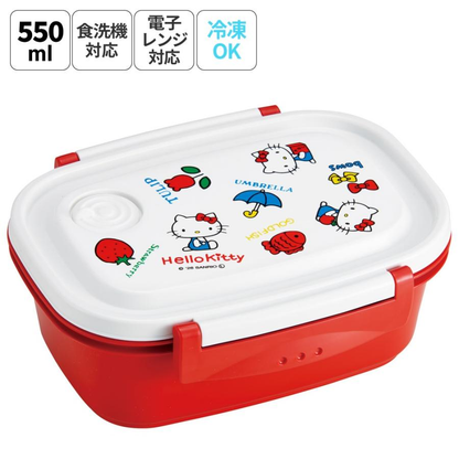 Sanrio｜Hello Kitty Retro 25th Anniversary Edition Single Layer Lunch Box｜550ml