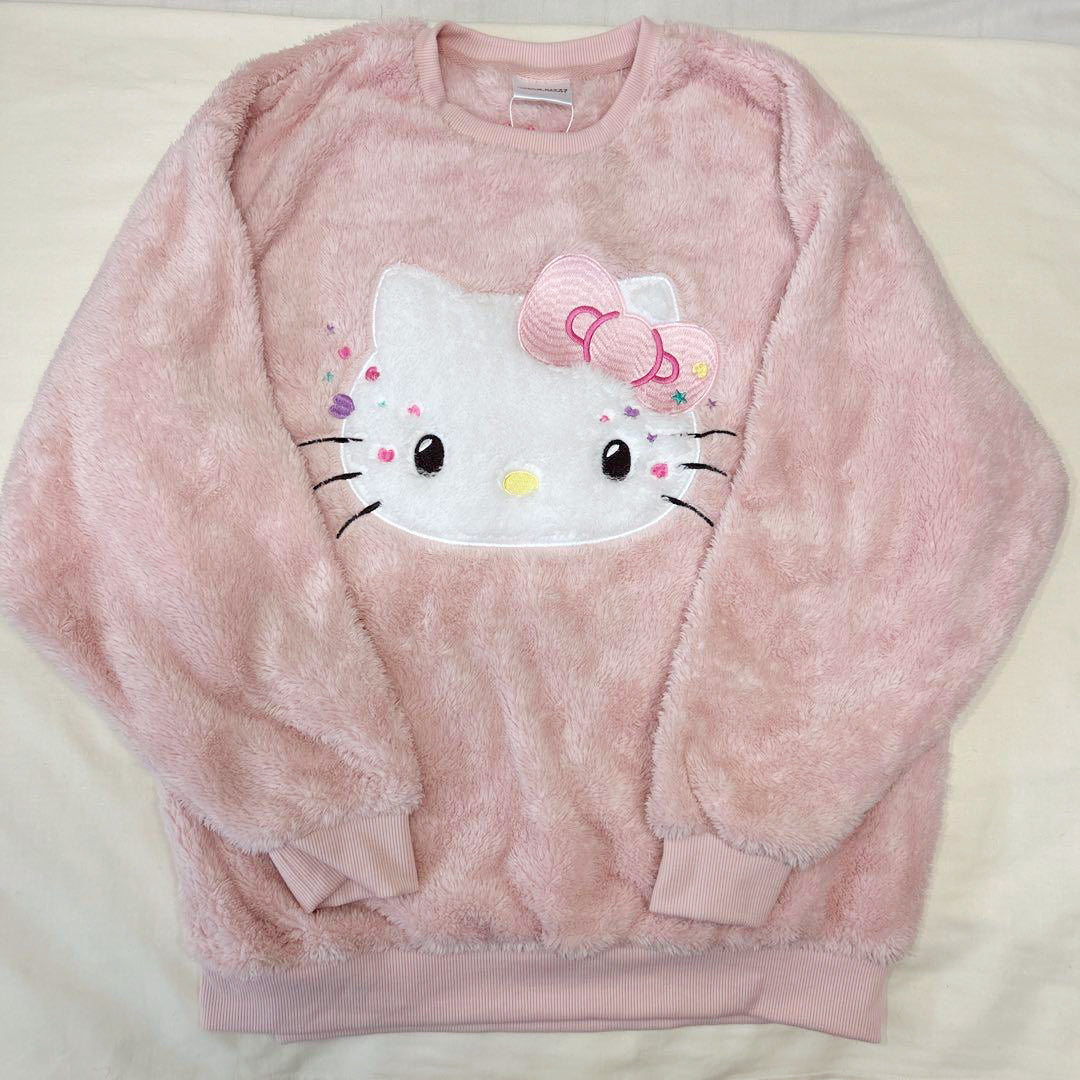 Sanrio三丽鸥｜avail联名 Hello Kitty凯蒂猫粉色超舒服毛茸茸睡衣