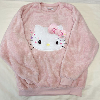 Sanrio三丽鸥｜avail联名 Hello Kitty凯蒂猫粉色超舒服毛茸茸睡衣