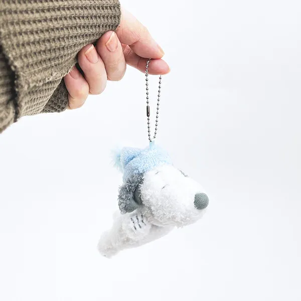 Snoopy｜PEANUTS Relax Night Mascot Holder /Plush Keychain｜5.5cm x 6cm x 13cm approx.