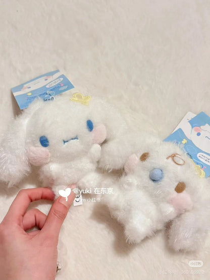 Sanrio｜Cinnamoroll Plump Cheeks Mascot Holder /Plush Keychain｜16×7×11cm approx.