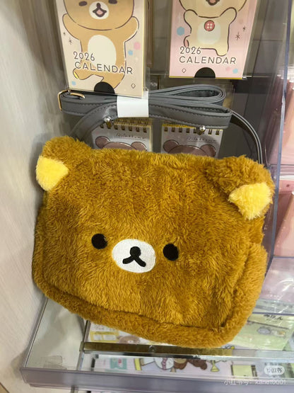 Rilakkuma｜Stay with Me Fluffy Face-shaped Shoulder Bag｜150×200×80mm approx.