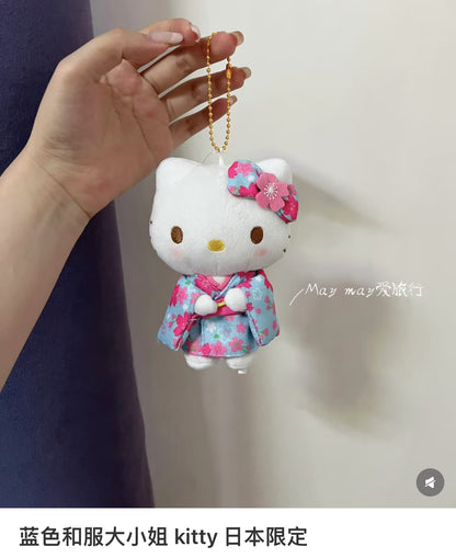 Hello kitty｜Sakura Kimono Mascot Holder /Plush Keychain｜5.5×8×12cm approx.