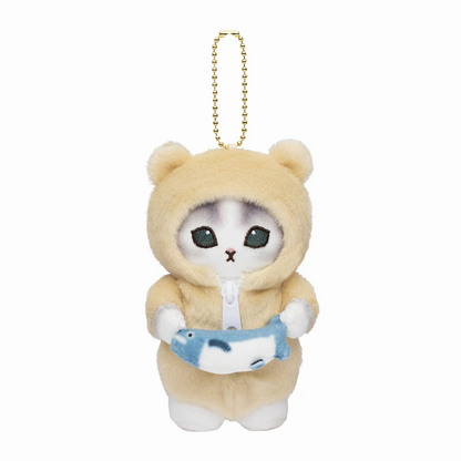 Mofusand｜Costume Mascot Holder / keychain鲨鱼猫晚安睡衣系列毛绒挂件/包挂｜約H130 x W75 x D100mm