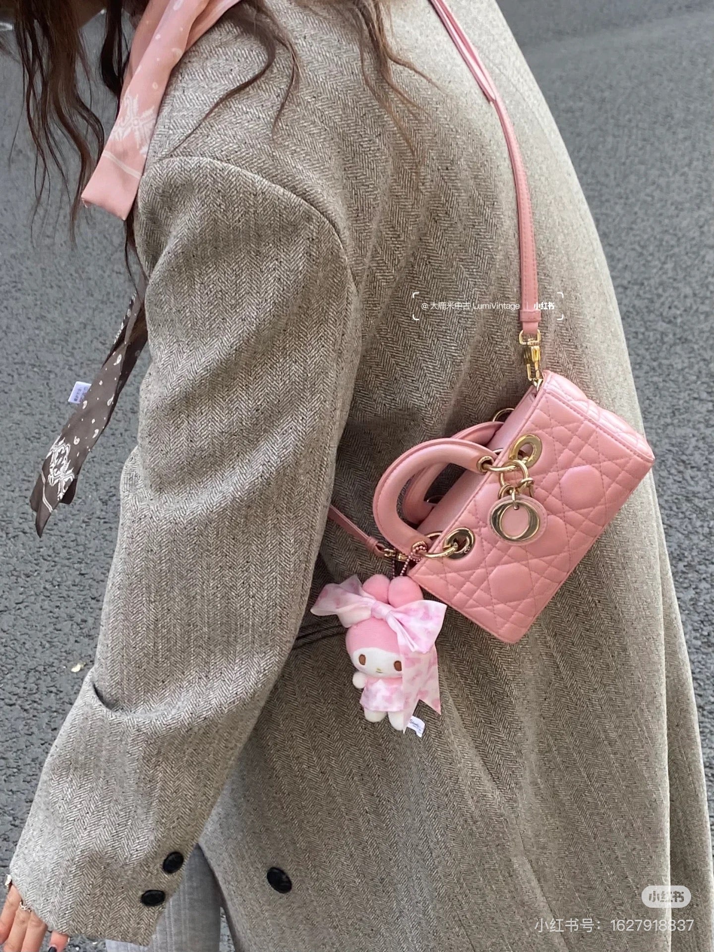 【limit 1】Sanrio三丽鸥｜My Melody Birthday 50th Anniversary Princess Ribbon Secret Mascot Keychain美乐蒂50周年生日粉桃甜心系列大蝴蝶结毛绒玩偶挂件盲盒/全8种｜1枚入