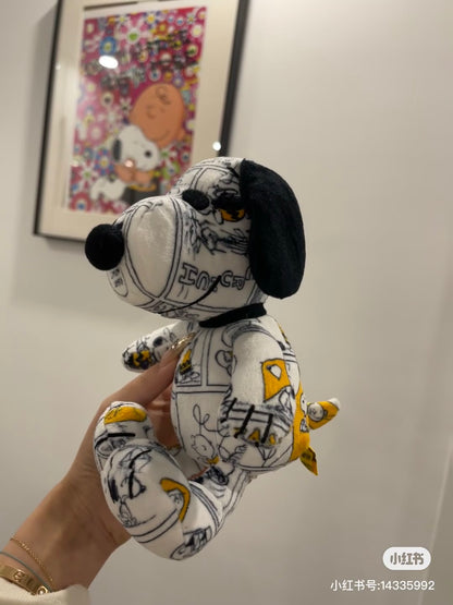 Snoopy史努比｜PEANUTS 75th Comic S Plush Toy75周年限定漫画风格坐姿毛绒玩偶/公仔/S号｜约H17 x W16 x D15cm
