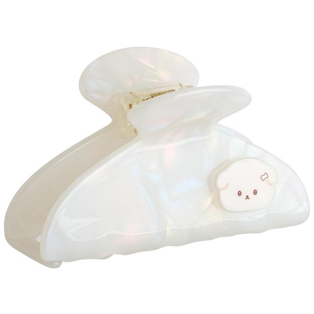Sanx｜Acrylic Pearl Marble Hair Claw Clip｜45×80×45mm approx.