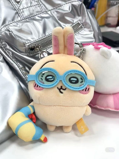 chiikawa｜Goggle Summer  Usagi Mascot Holder /Plush Keychain｜135×105×55mm approx.