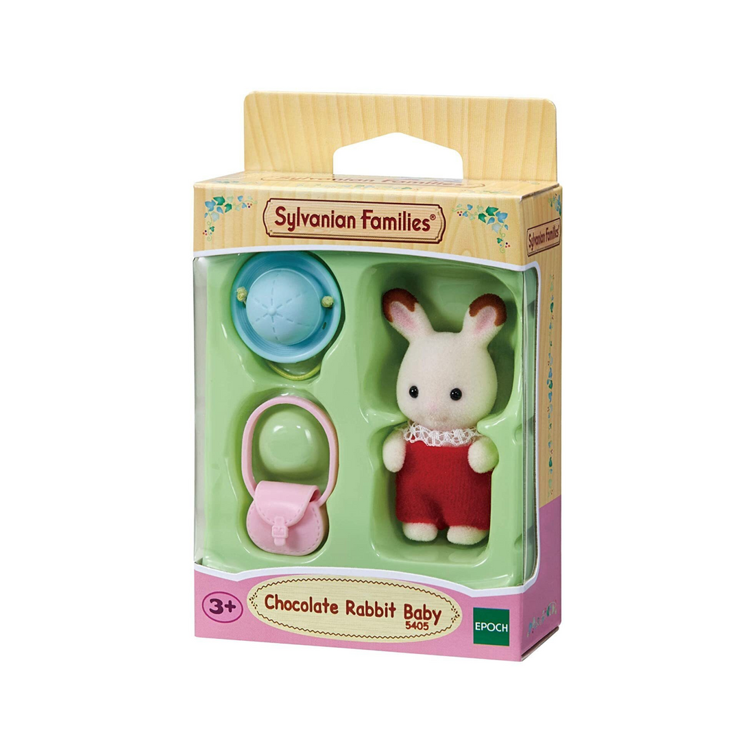 SylvanianFamilies森贝儿家族｜Chocolate Rabbit Baby 巧克力兔/可可兔包包帽子站宝套装/四肢可动/玩具/过家家