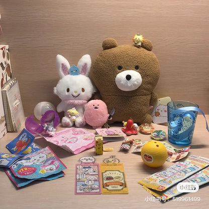 Chiikawa 吉伊卡哇｜超好rua扁扁吉伊小熊/内有铃铛｜约210×W160×D100mm