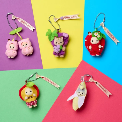 【limit 1】SylvanianFamilies｜Calico Cat Baby Grape Keychain