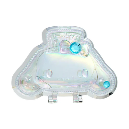 Sanrio｜Face Aurora Hologram Sliver Folding Stand Mirro｜12.5×1.5×9cm approx.
