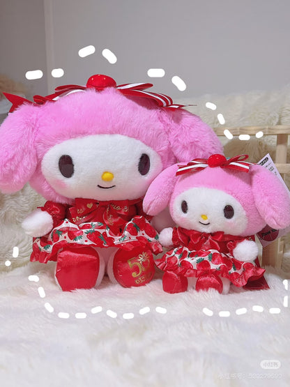 【limit 1】Sanrio｜Ichigo Shimbun 50th Anniversary Mascot Holder /Plush Keychain｜13×6×10.5cm approx.