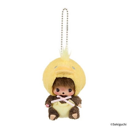 Monchhichi｜nimal Bebichhichi SS Big Face Mascot Holder /Plush Keychain｜H10.5 x W6.5 x D7cm approx.