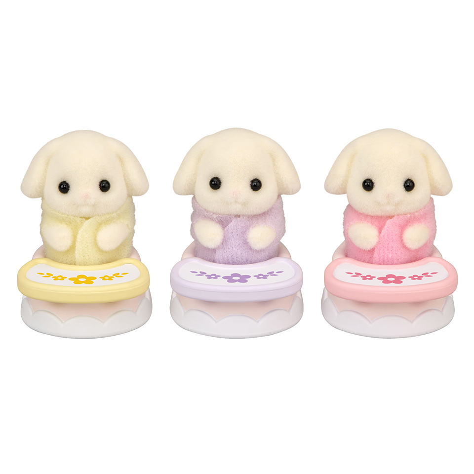SylvanianFamilies｜Flora the Rabbit Triplets - Baby Chair Set