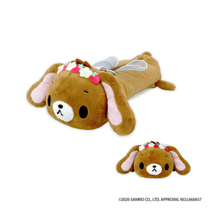 Sanrio｜Sugarbunnies Strawberry Flower Fairy Fluffy Plush Pen Case｜90×200×255mm approx.