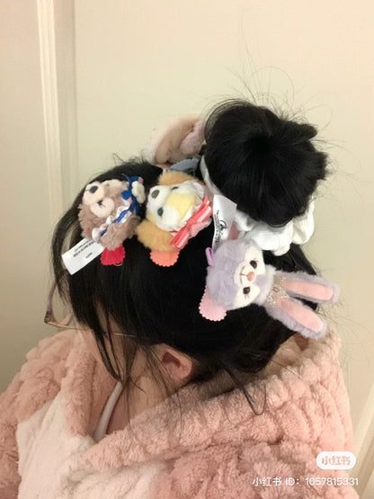 Disney SH｜可爱四宝大脸玩偶发夹｜女生4枚组