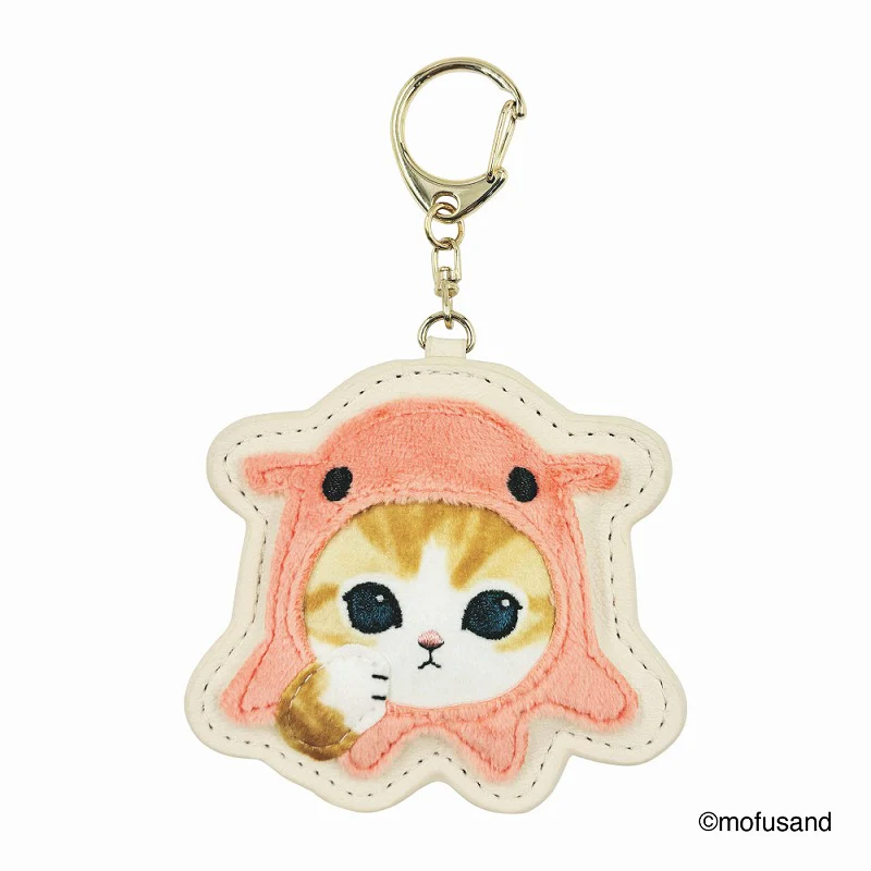 Mofusand｜Fluffy and Fuzzy Patch Keychain/Keyring｜84×103×10mm approx.