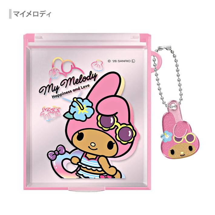 Sanrio｜Tan Sunburned Swimsuit Summer Mirror with Charm｜83×57×6mm approx.