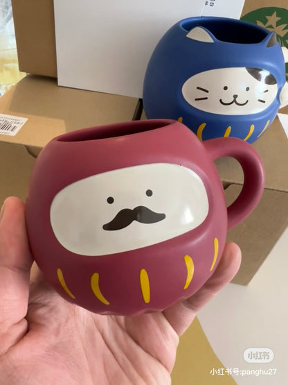 Starbucks日本星巴克｜2024年限定磨砂感达摩杯/马克杯｜296ml