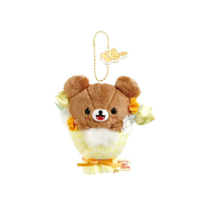 【limit 1】Rilakkuma｜10th Anniversary Chairoikoguma Mascot Holder /Plush Keychain｜115×120×50mm approx.