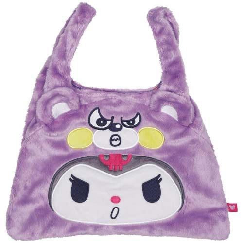 Sanrio｜熊熊换装系列可爱毛茸茸手提包/收纳包/背后有小尾巴/防水满印内里｜约280mm×360mm×130mm