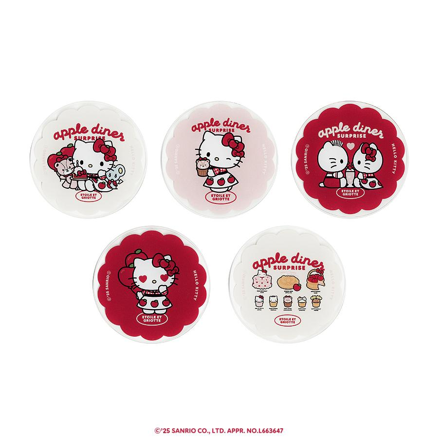 Sanrio｜Apple Diner SURPRIZE Trading Heart Acrylic Coasters mystery bag/blind box/All 5 types｜1pcs